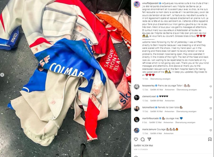 Der Renndress des 33-Jährigen sieht auch mitgenommen aus.