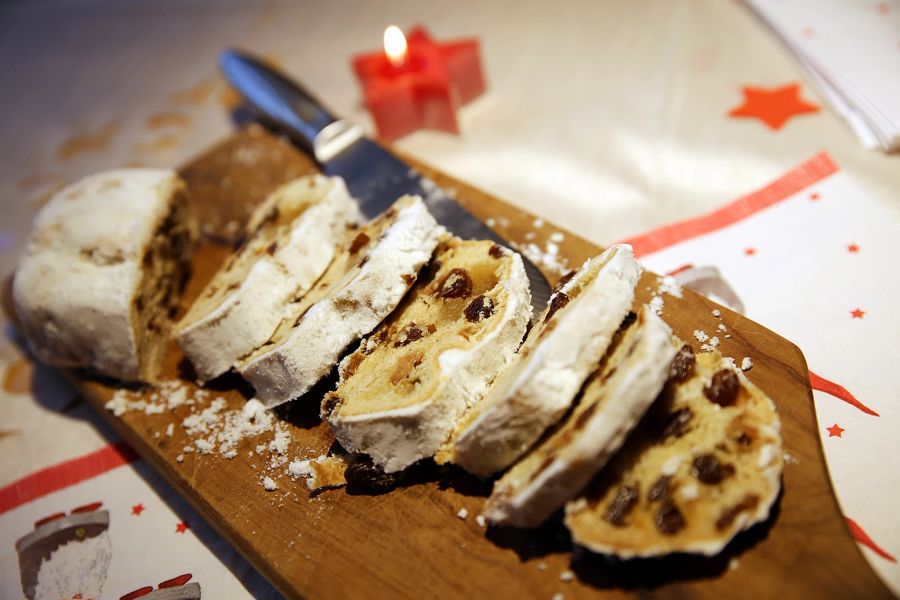 Stollen Weihnachten Gebäck Citronat Orangeat