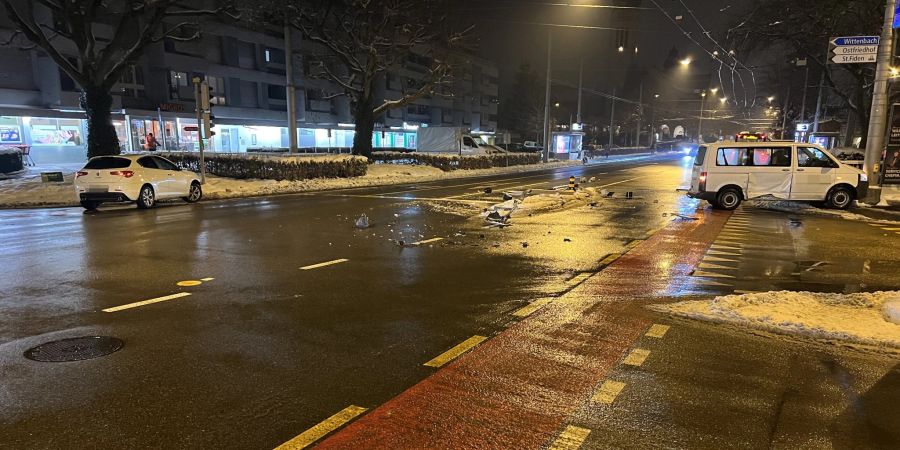 Unfallstelle Rorschacher Strasse
