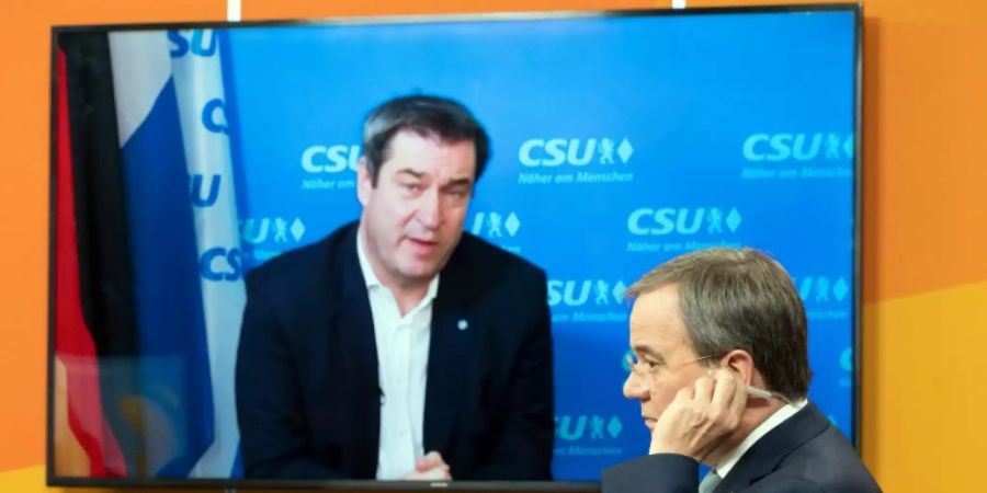 Söder (l.) und Laschet