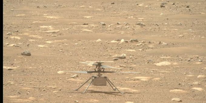 Der Helikopter der Nasa, «Ingenuity», auf der Mars-Oberfläche. (Archivbild) Ingenuity Mars