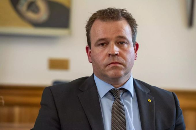 Der Urner Gesundheitsdirektor und Regierungsrat Christian Arnold an einer Medienkonferenz zum Coronavirus. Uri Coronavirus