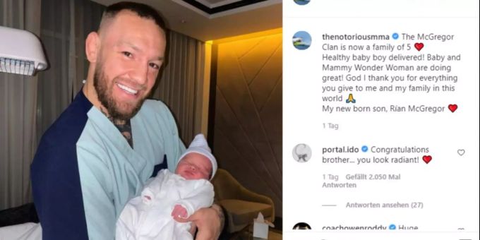 Conor McGregor ist jetzt dreifacher Papi! Conor McGregor
