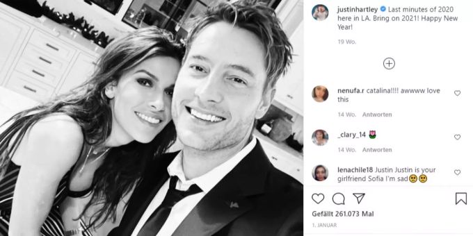 Justin Hartley und Sofia Pernas. justin hartley
