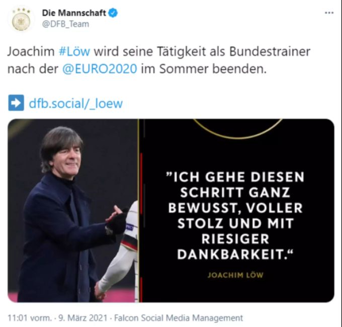 Der DFB vermeldet den Rücktritt von Joachim Löw. Joachim Löw