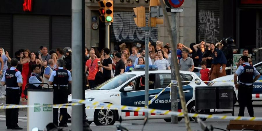 Polizeieinsatz bei dem Anschlag in Barcelona