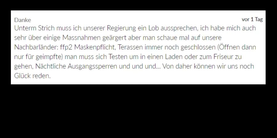 Dieser Nau-Leser bedankt sich beim Bundesrat für seine Arbeit.