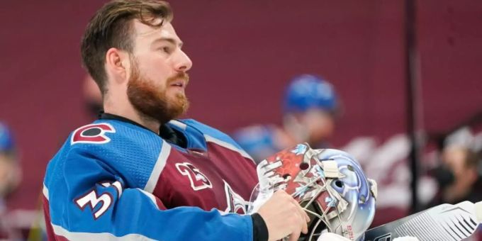 Gewann mit Colorado Avalanche die West-Division: Goalie Philipp Grubauer. Grubauer Vegas Golden Knights