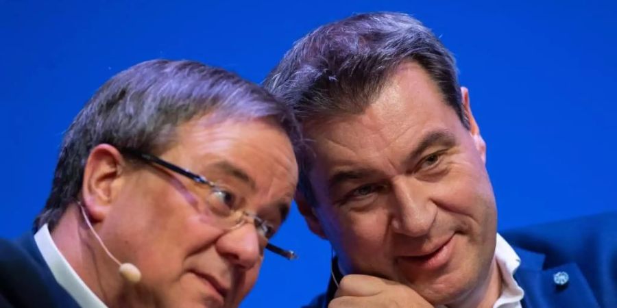 Einer von beiden wird der Kanzlerkandidat der Union: Armin Laschet oder Markus Söder. Foto: Guido Kirchner/dpa
