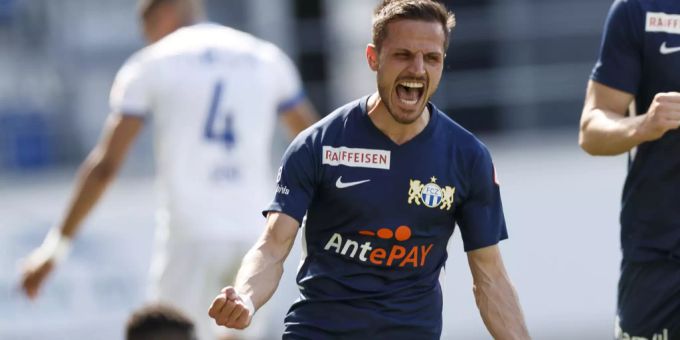 Antonio Marchesano jubelt nach einem Treffer für den FC Zürich. FC Zürich