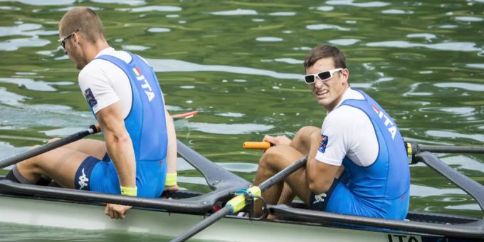 Filippo Mondelli (r) mit seinem Teamkollegen Luca Rambaldi 2017. mondelli 26 jahren