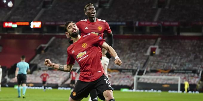 Manchester United bezwingt AS Rom im Hinspiel des Halbfinals der Europa League. uefa europa league