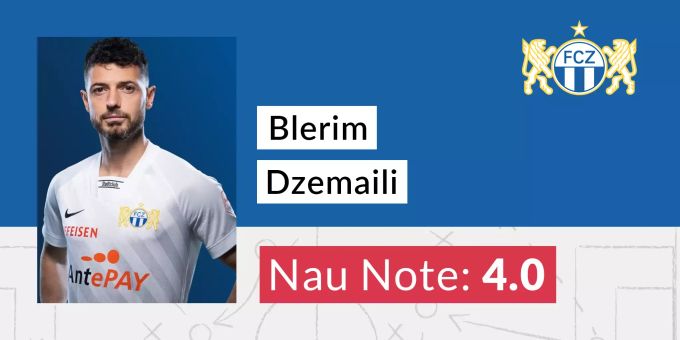 Blerim Dzemaili (FCZ) erhält die Nau-Note 4,0. Blerim Dzemaili FCZ Note