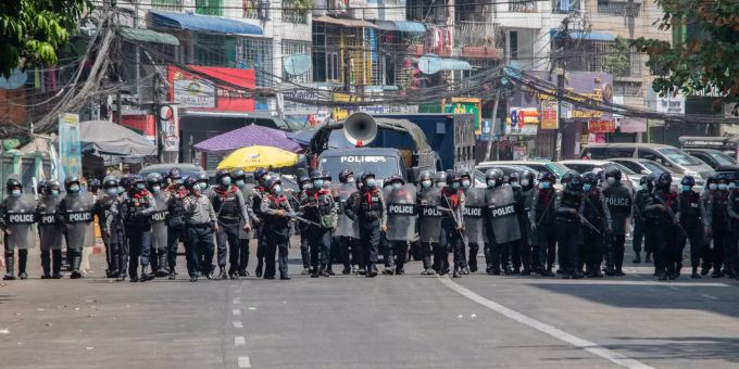Nach wie vor ist die Lage in Myanmar verschärft. terrorismus