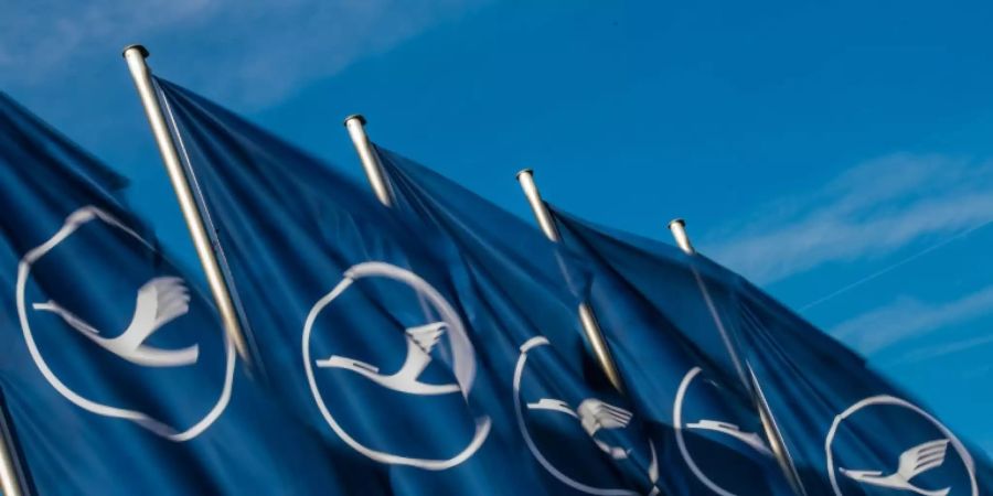 Fahnen mit Lufthansa-Logo