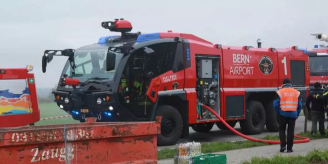 Blaulicht-Übung Flughafen Belp