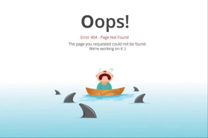 Ein Bild, dass der geübte Internetsurfer kennt: Error 404 - Page not found. error 404