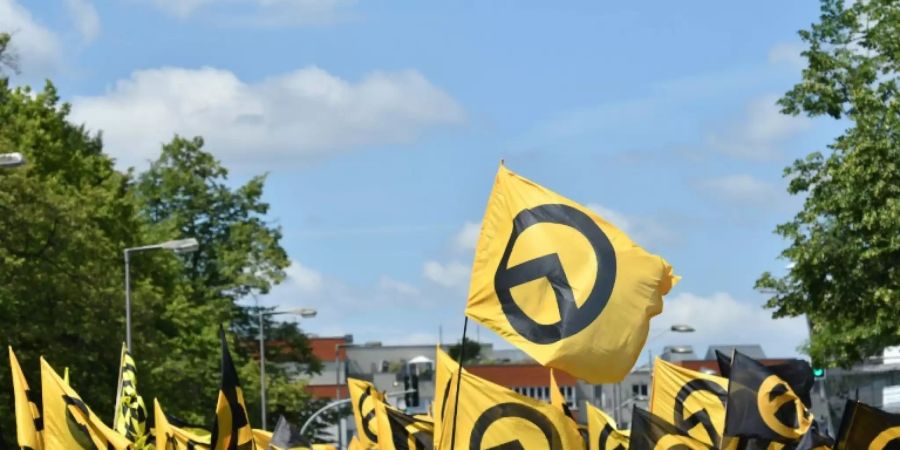 Anhänger der Identitären Bewegung, hier in Berlin