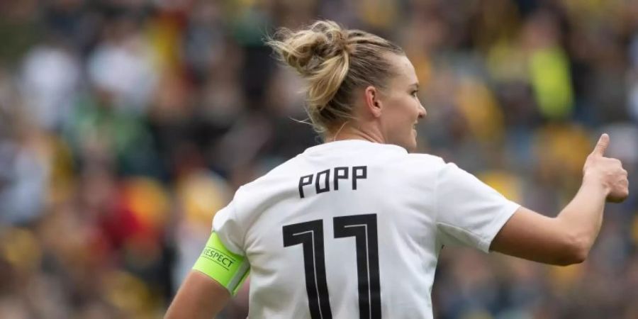 Wird für die deutschen Frauen nicht in Wembley auflaufen: Alexandra Popp. Foto: Bernd Thissen/dpa