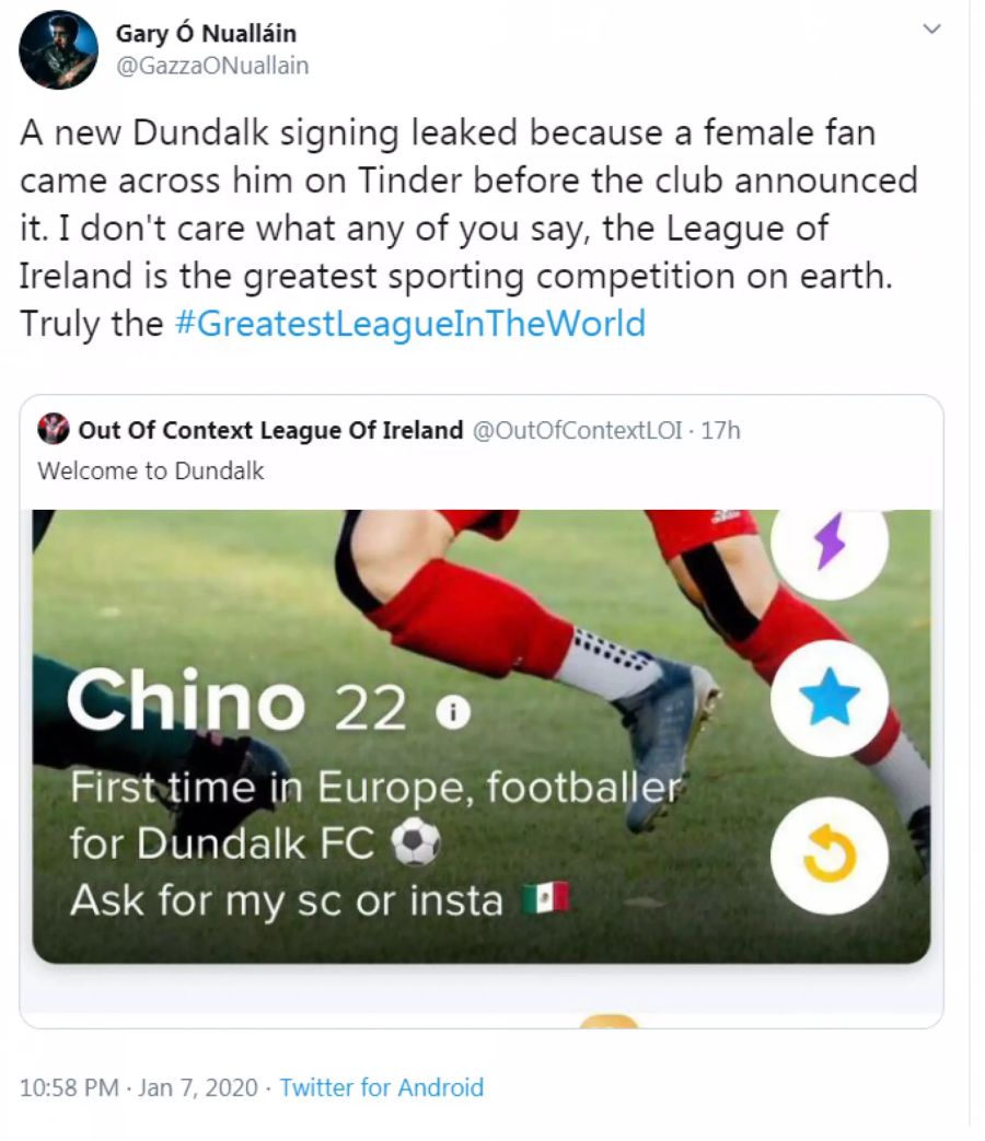 Tinder Dundalk FC