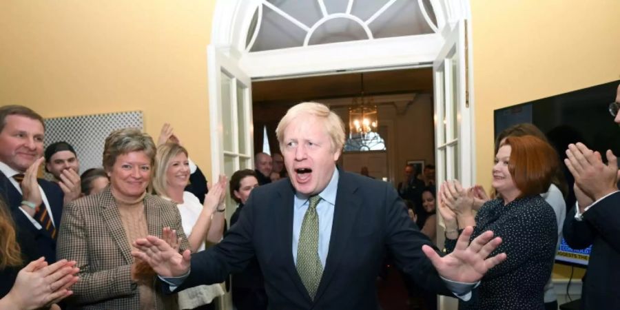 Johnson an seinem Amtssitz in der Downing Street