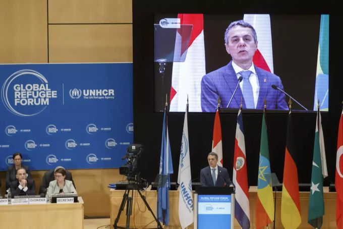 «Die Schweiz ist bereit, ihren Beitrag zu leisten», sagte Aussenminister Ignazio Cassis. ignazio cassis flüchtlingsforum
