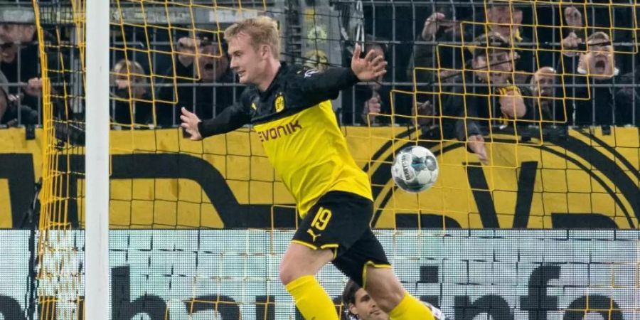 Erzielte zwei Treffer für den BVB: Julian Brandt. Foto: Bernd Thissen/dpa