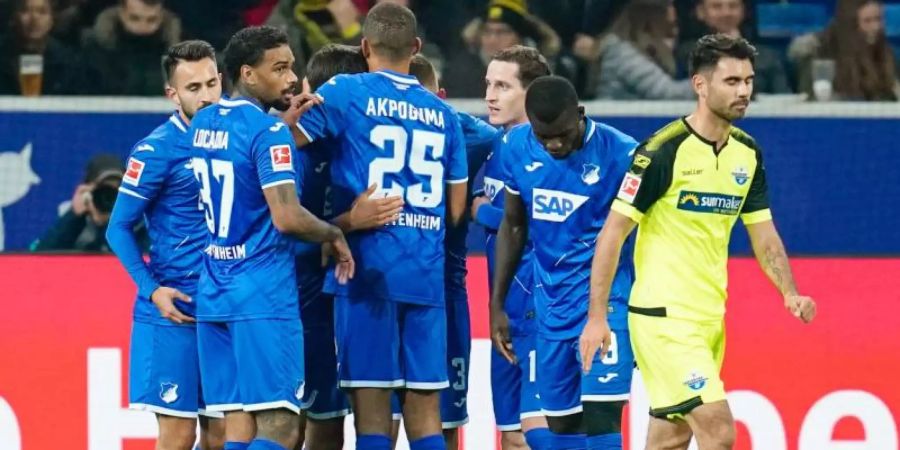 1899 Hoffenheim besiegte den SC Paderborn klar mit 3:0. Foto: Uwe Anspach/dpa