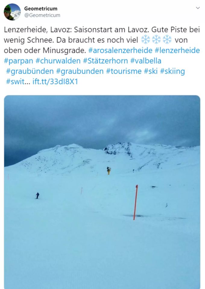 Saisonstart auf der Lenzerheide. schnee wetter
