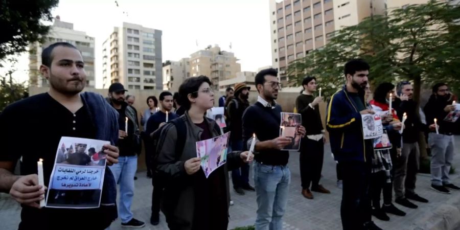 Solidaritätskundgebung für irakische Demonstranten in Beirut