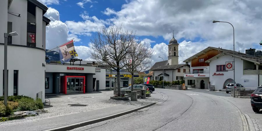 Dorfzentrum von Laax (GR).