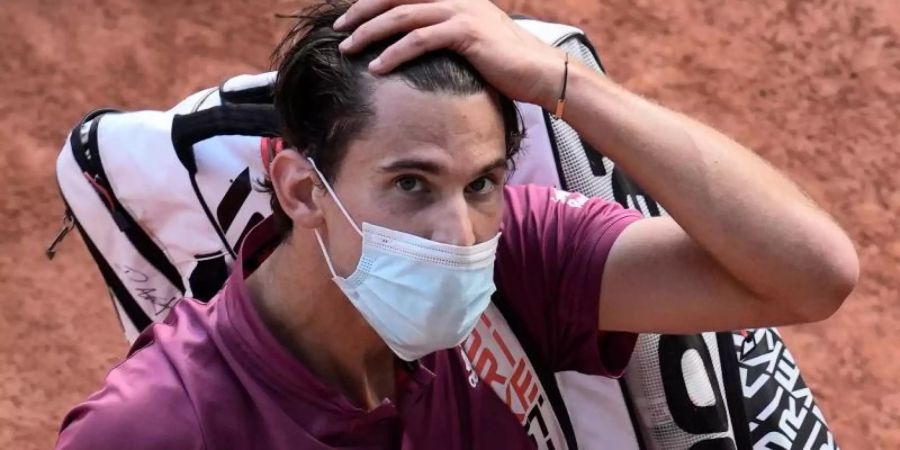 Hat sich noch nicht gegen das Coronavirus impfen lassen: Tennis-Ass Dominic Thiem. Foto: Christophe Ena/AP/dpa