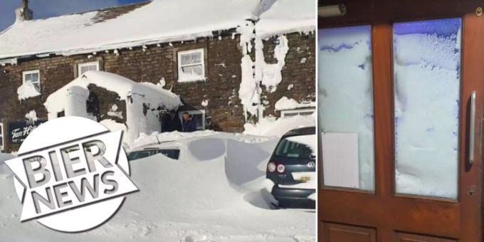 Eingeschneit - 60 englische Pub-Gäste verbringen drei Nächte in Kneipe