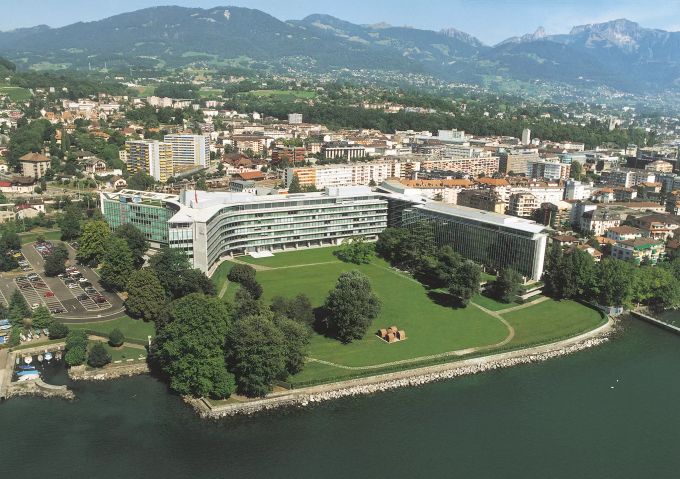 Der Nestlé Hauptsitz in Vevey. Nestlé
