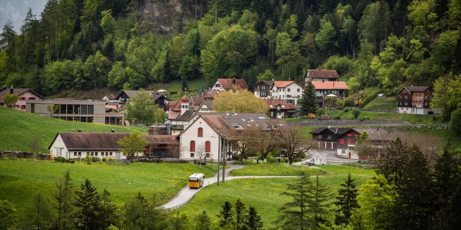 Blick auf Pfäfers im Kanton St. Gallen.