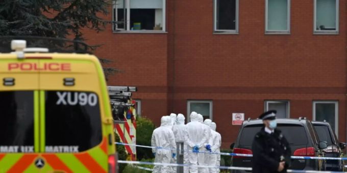 Ort der Explosion in Liverpool. liverpool