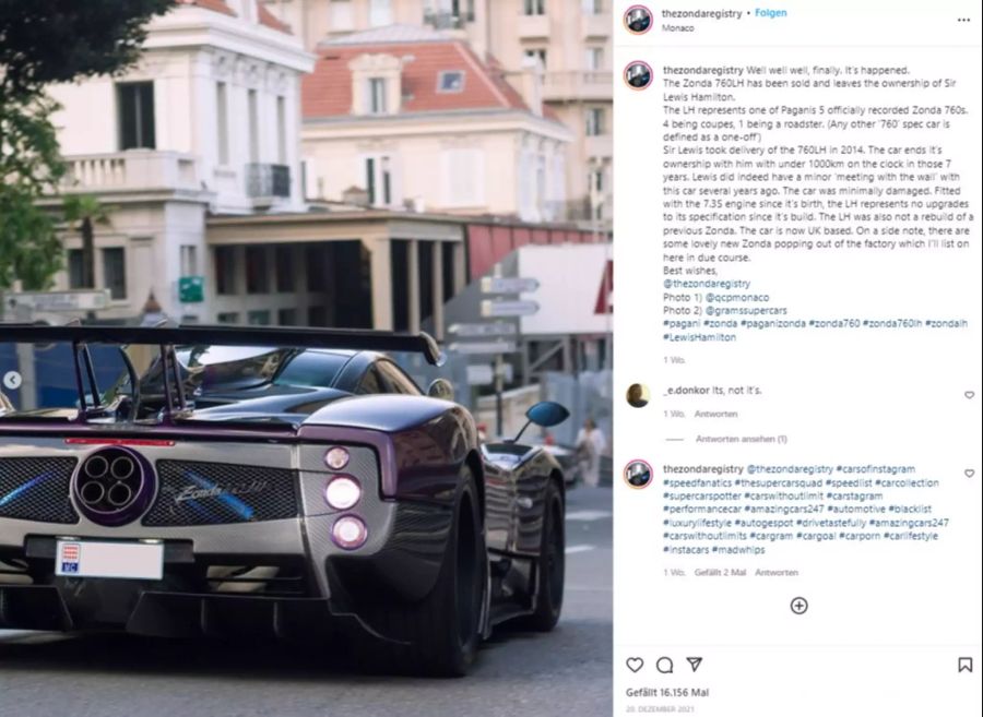 Vom Pagani Zonda 760LH soll es nur fünf Stück geben.