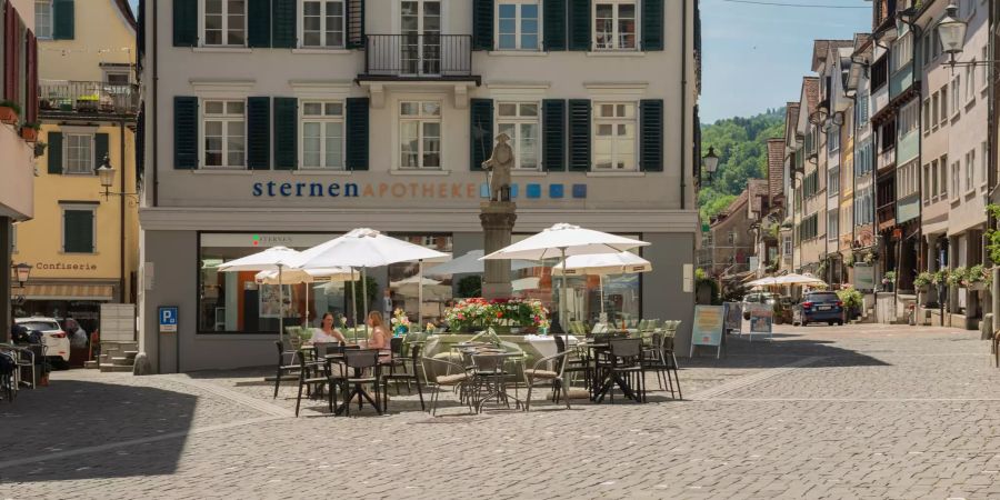 Die Marktgasse in der Altstadt Altstätten (SG).