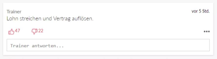 «Trainer» schlägt eine harte Strafe für Mbabu vor.