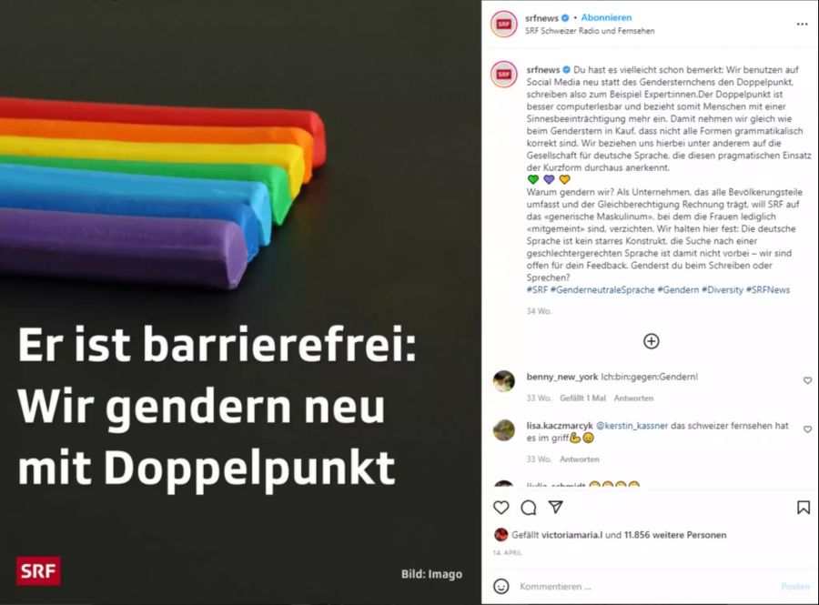 SRF Rüffel Beschwerdeinstanz Gender