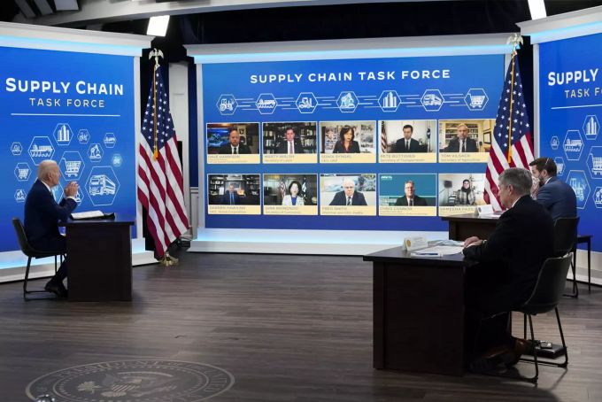 Joe Biden bei einem Meeting mit Regierungsvertretern. Biden