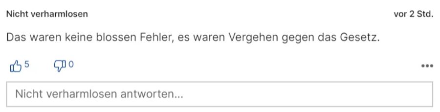 «Nicht verharmlosen» findet, Bajra muss die Konsequenzen tragen. Es seien Vergehen gegen das Gesetz gewesen.