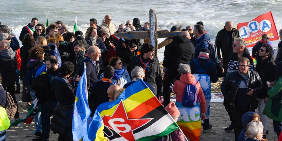 Demonstration in Steccato di Cutro.