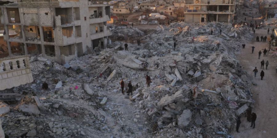 Schwere Zerstörungen gab es unter anderem in der syrischen Provinz Aleppo. (Archivbild)