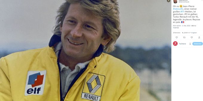 Jean-Pierre Jabouille gewann zwei Rennen in der Formel 1. formel 1 jean pierre jabouille