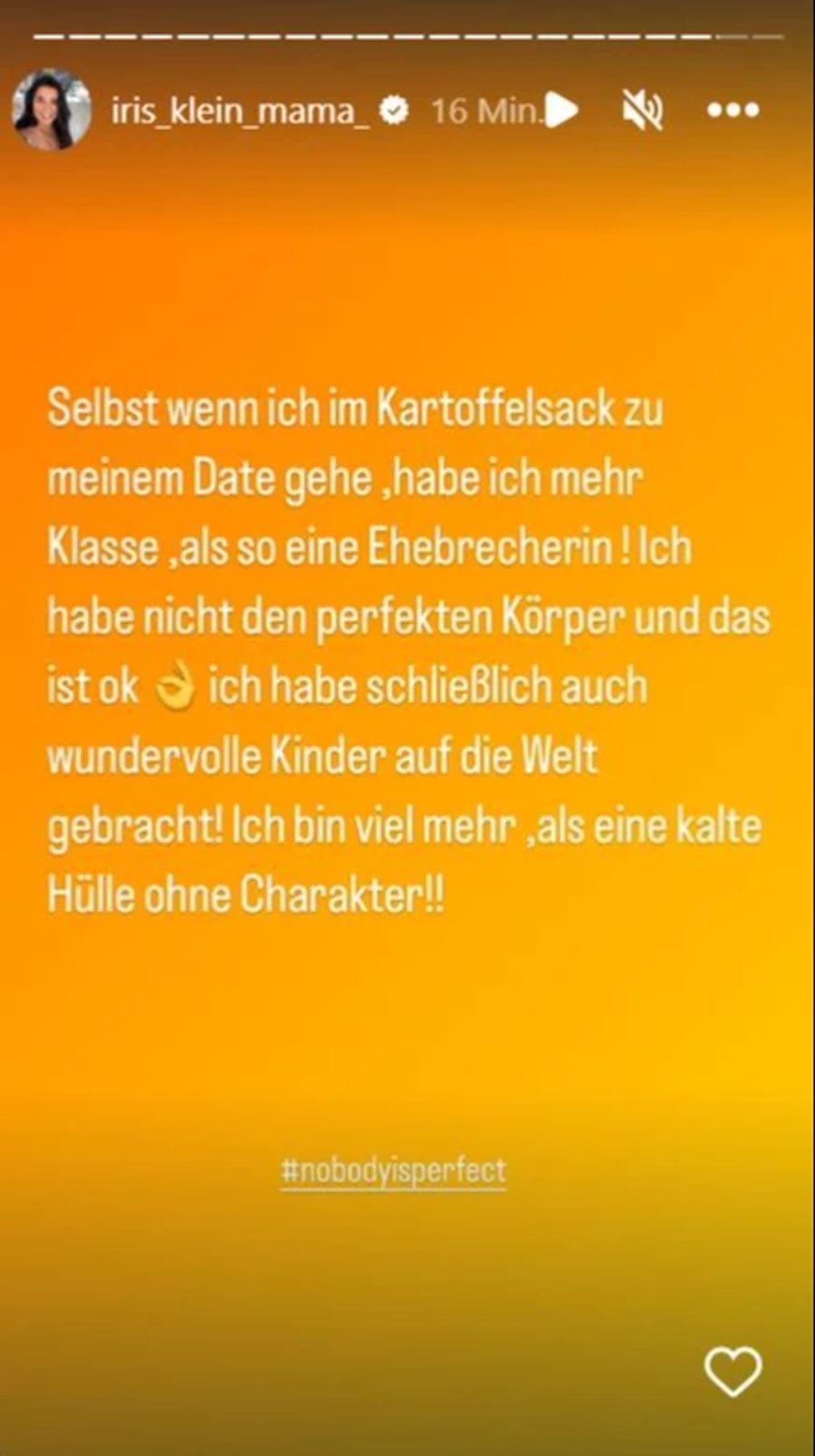 Iris Kleins deutliche Antwort auf Yvonne Woelkes Dating-Tipps.