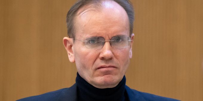 Der frühere Wirecard-Vorstandschef Markus Braun im Gerichtssaal in München. Der frühere Wirecard-Vorstandschef Markus Braun im Gerichtssaal in München.