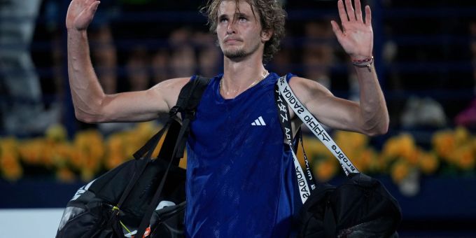 Tennis-Olympiasieger Alexander Zverev verlor das Halbfinale in Dubai. Tennis-Olympiasieger Alexander Zverev verlor das Halbfinale in Dubai.