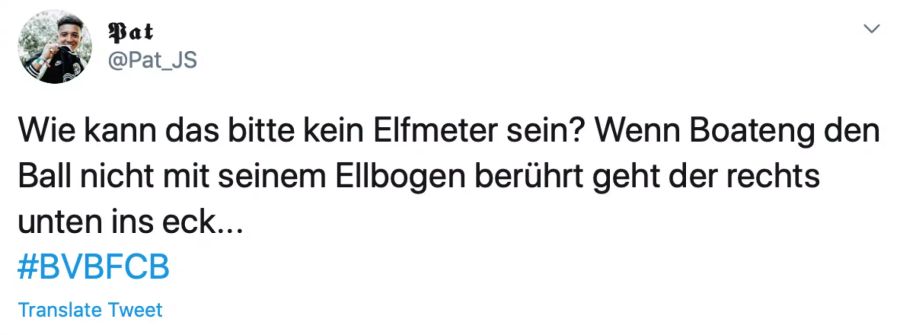 «Pat_JS» ist sich sicher, dass der Ball ohne die Intervention von Boateng ins Tor gekullert wäre.