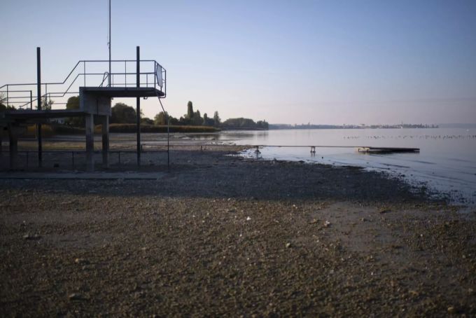 Tiefer Pegelstand am Bodensee im Oktober 2018 in Arbon TG. (Archivbild) Bodensee